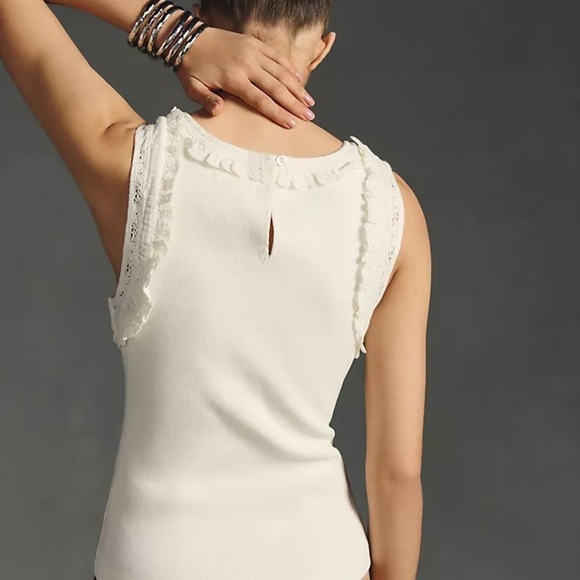 NWT Anthropologie Maeve Lace Trim Tank Top 3X - Picture 3 of 5